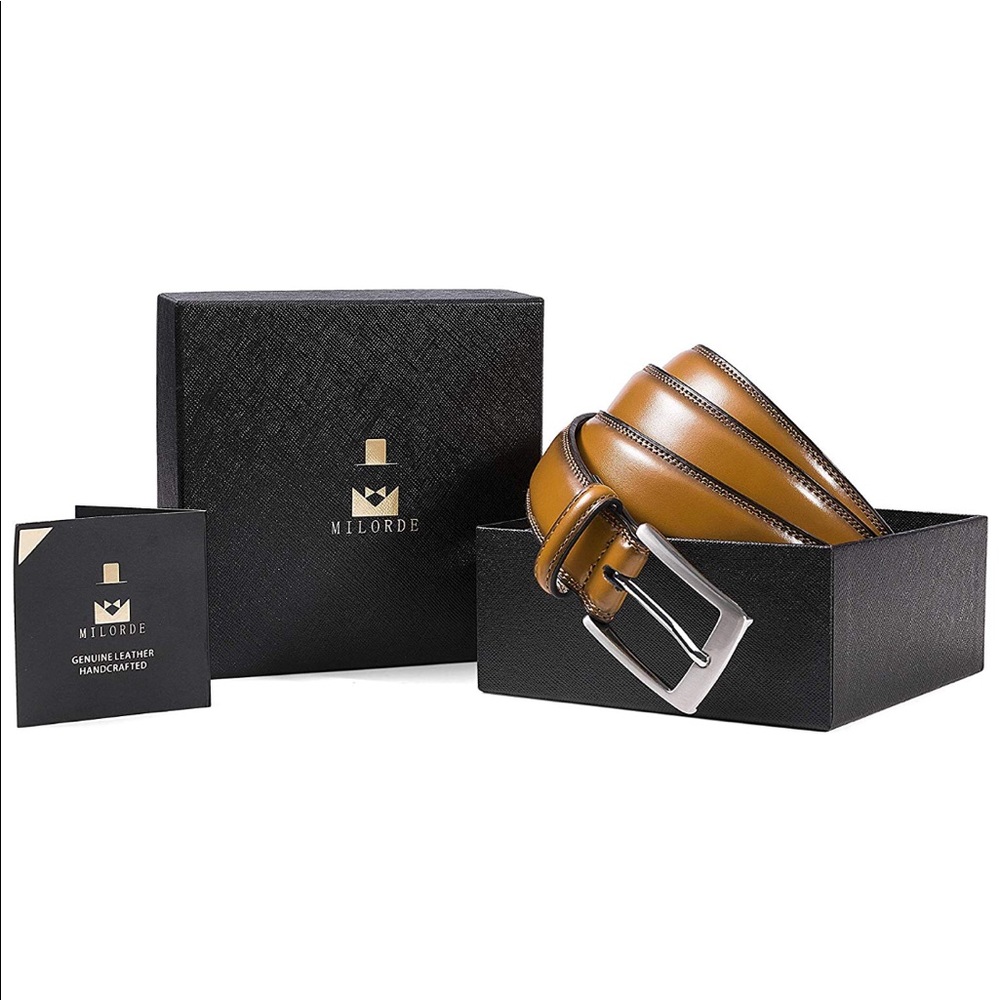 Mildred Men’s Classic Tan Leather Belt Size 30